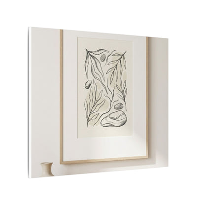 Japandi Charcoal Canvas Art