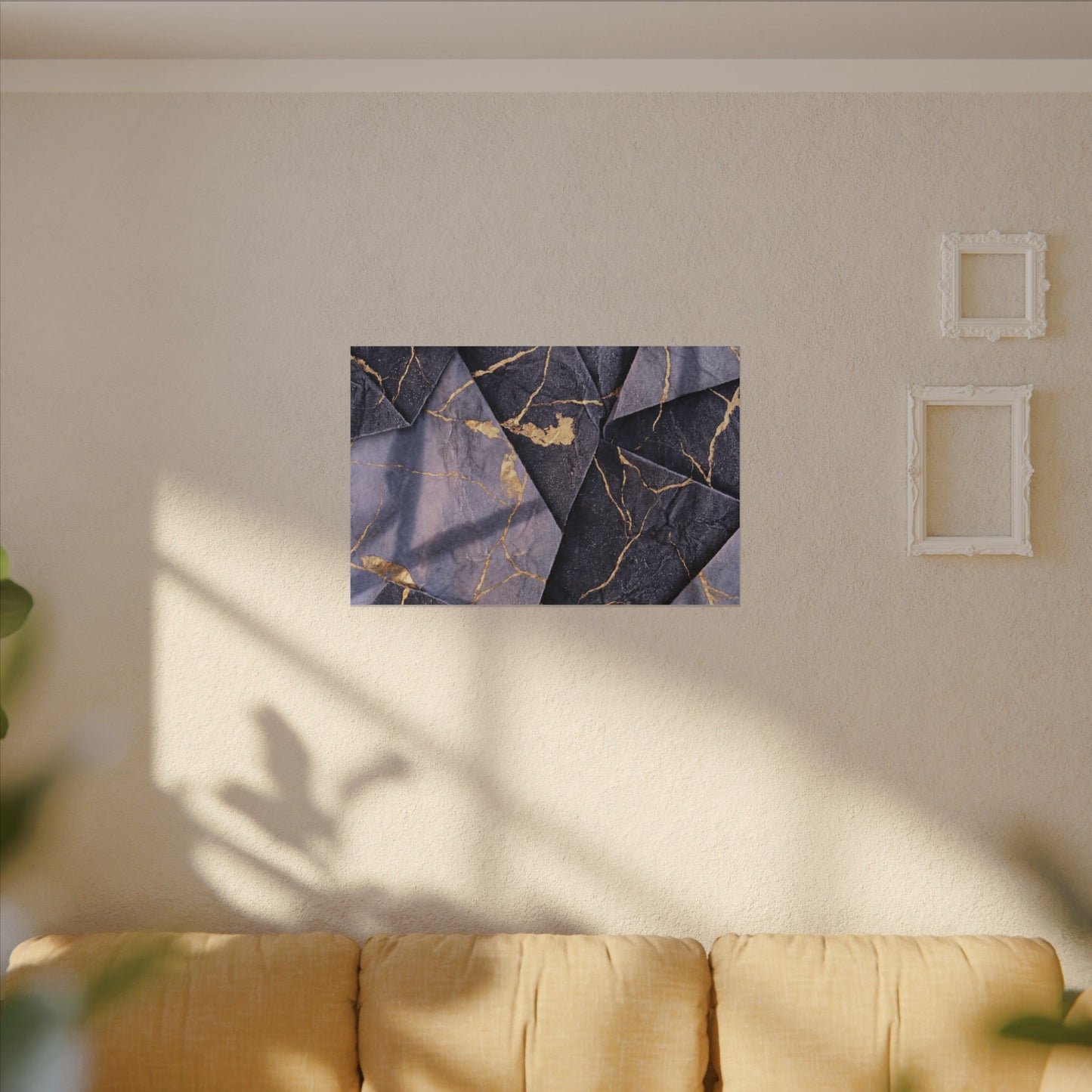 Seijaku Paper Fold Canvas Art - Kintsugi Gold Vein