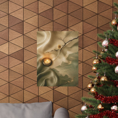 Candlelight Silk Drape Wall Art Print - Japandi Ma