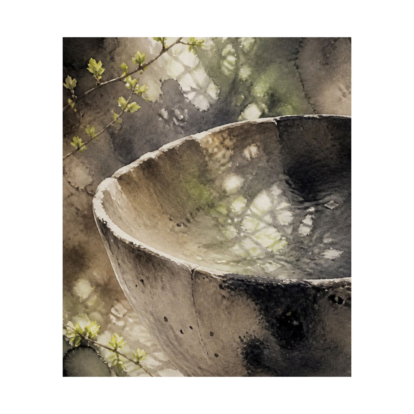 Ceramic Bowl Spring Wall Art Print | Japandi Cozy Design