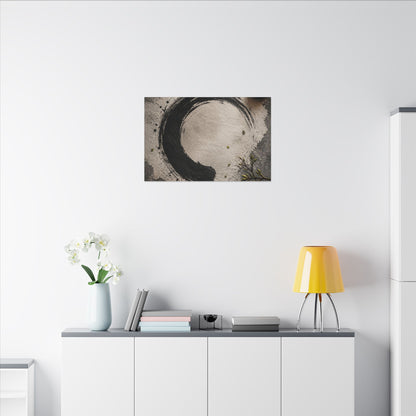 Candlelight Ink Brushstroke Canvas Art - Zen Ma
