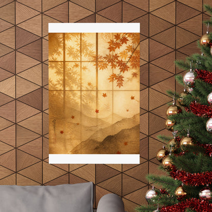 Shoji Screen Wall Art Print | Autumn Japandi Texture Art