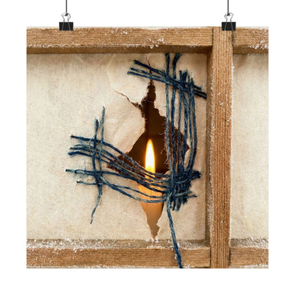 Candlelight Shoji Screen Wall Art Print - Kintsugi Kanso