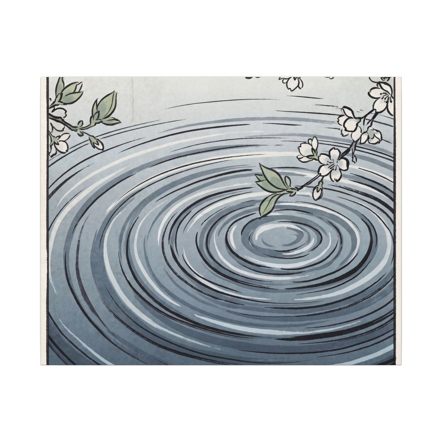 Calm Water Ripple Canvas Art - Ukiyo E Inspired Zen