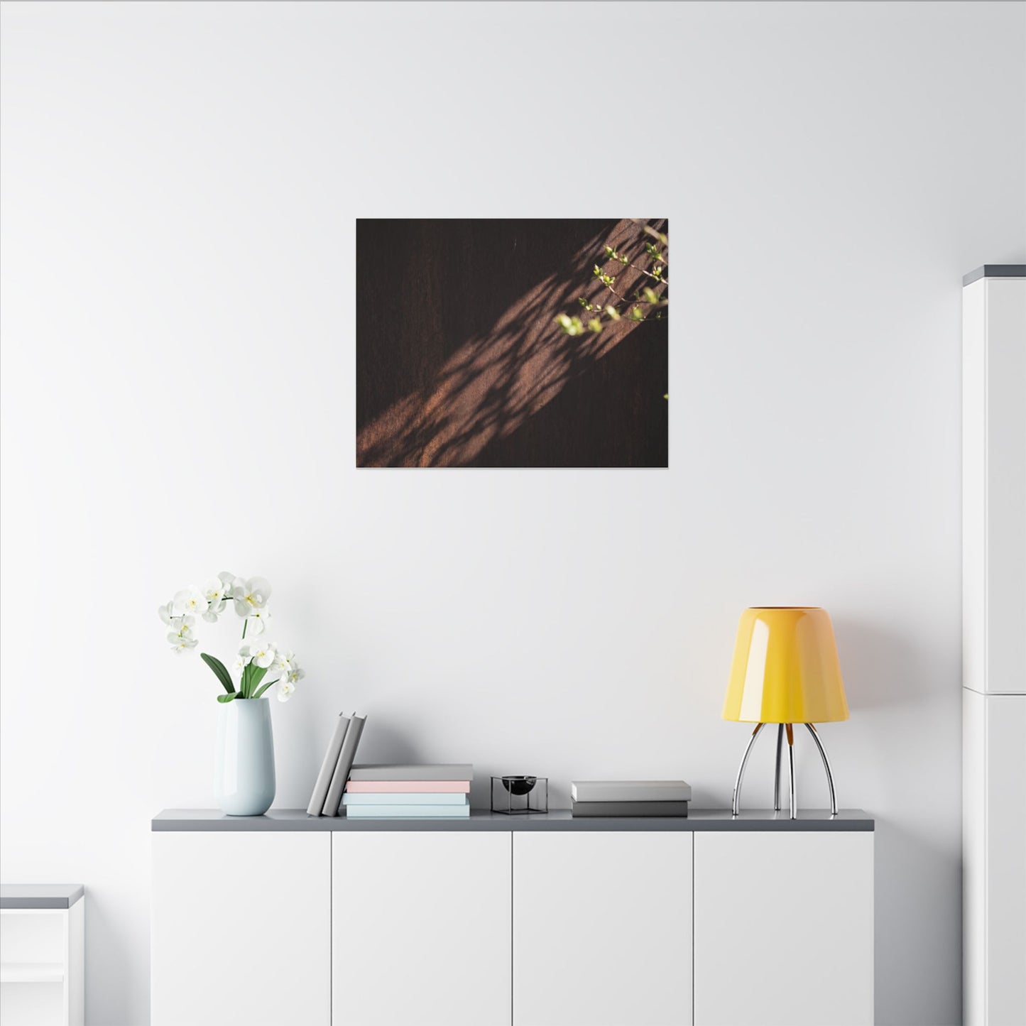 Rust Patina Moody Minimal Canvas Art | Sophisticated Dark Japandi Art