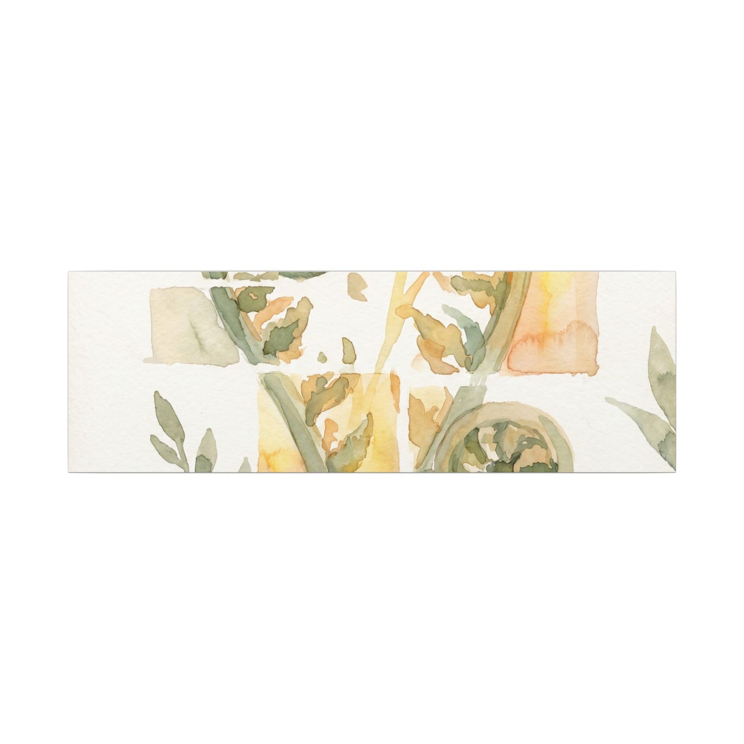 Earthy Fern Unfurling Canvas Art - Watercolor Japandi