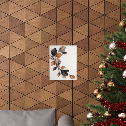 Paper Fold Wall Art Print | Autumn Japandi Minimal Line Art