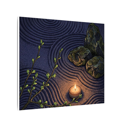 Mono No Aware Rock Garden Canvas Art - Zen Ukiyo E Inspired