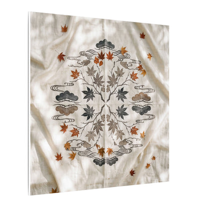 Elegant Silk Drape Canvas Art - Japanese Pattern Japandi
