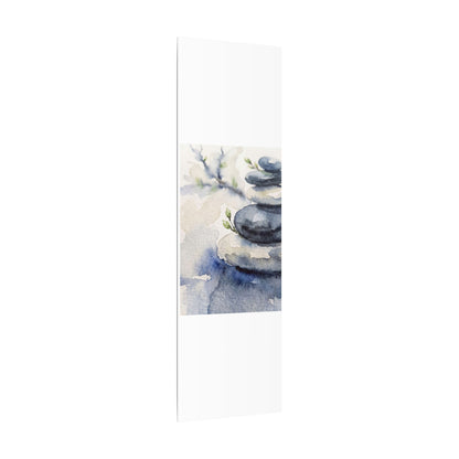 River Stones Watercolor Canvas Art | Cozy Japandi Art