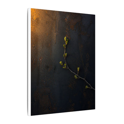 Dark Japandi Rust Patina in Golden Hour | Moody Minimal Canvas Art