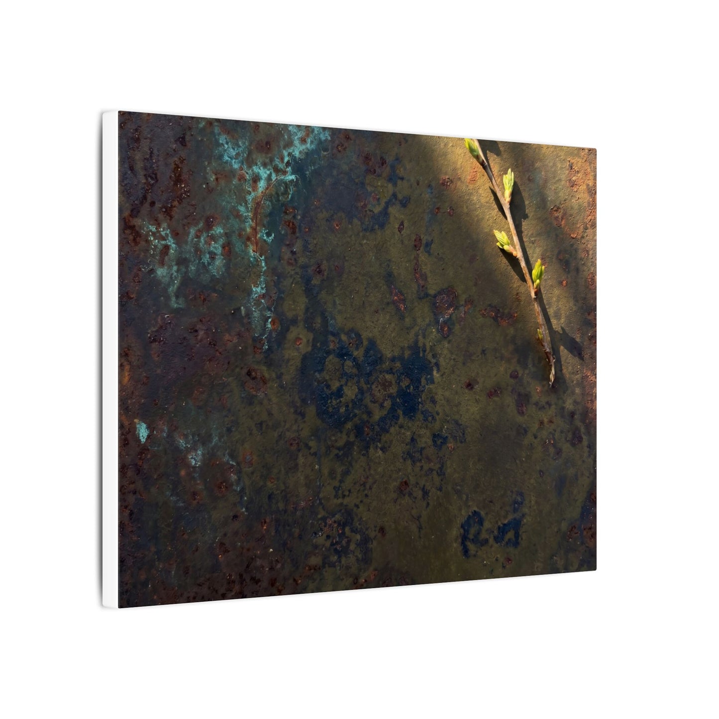 Golden Hour Rust Patina Canvas Art - Dark Japandi Ma