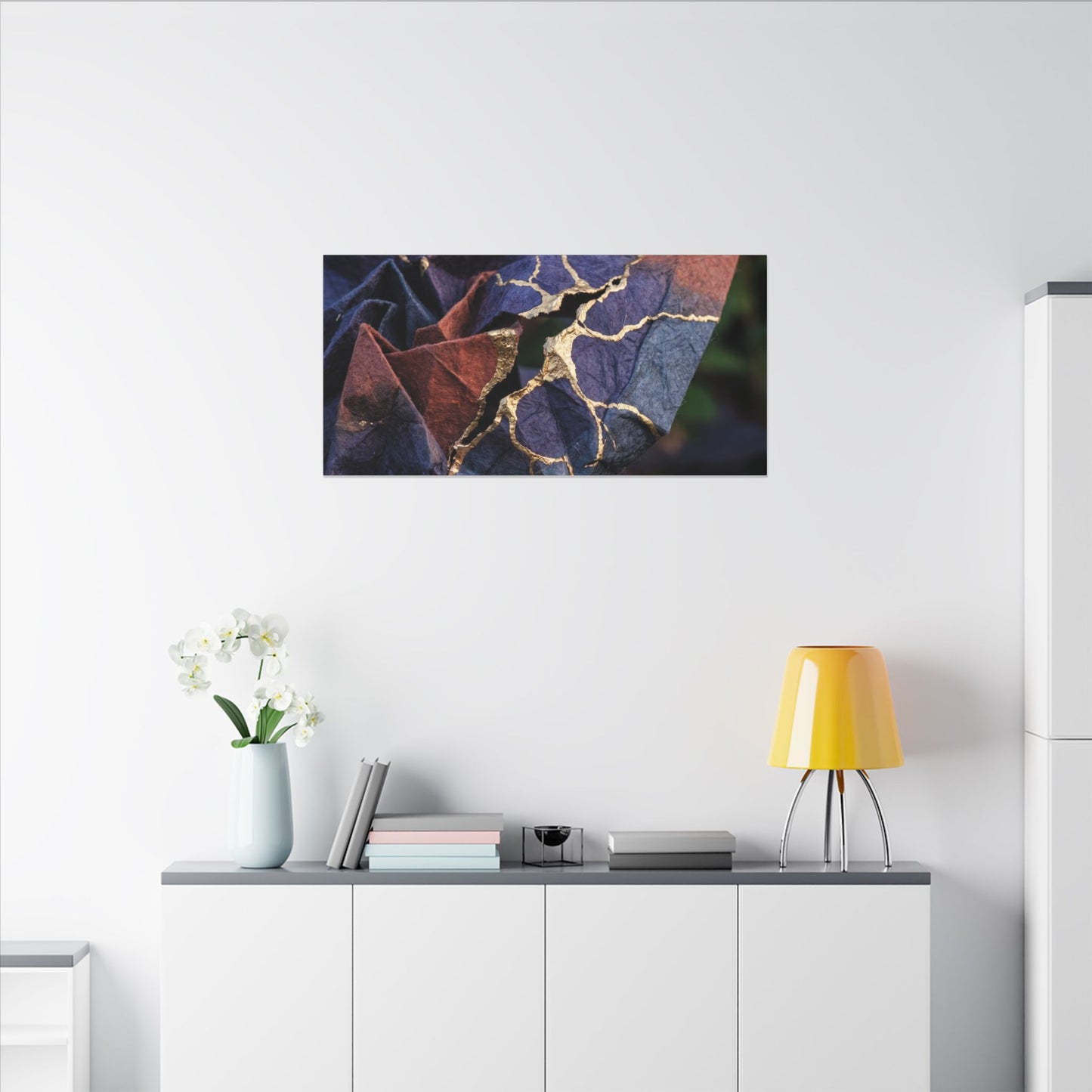 Philosophical Paper Fold Canvas Art - Gold Vein Kintsugi