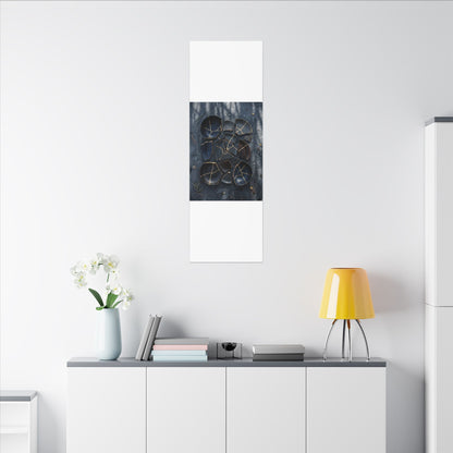 Dark Japandi Broken Pottery in Dappled | Shadow Zen Canvas Art