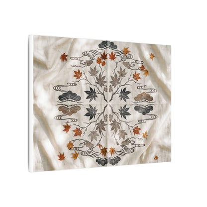 Elegant Silk Drape Canvas Art - Japanese Pattern Japandi