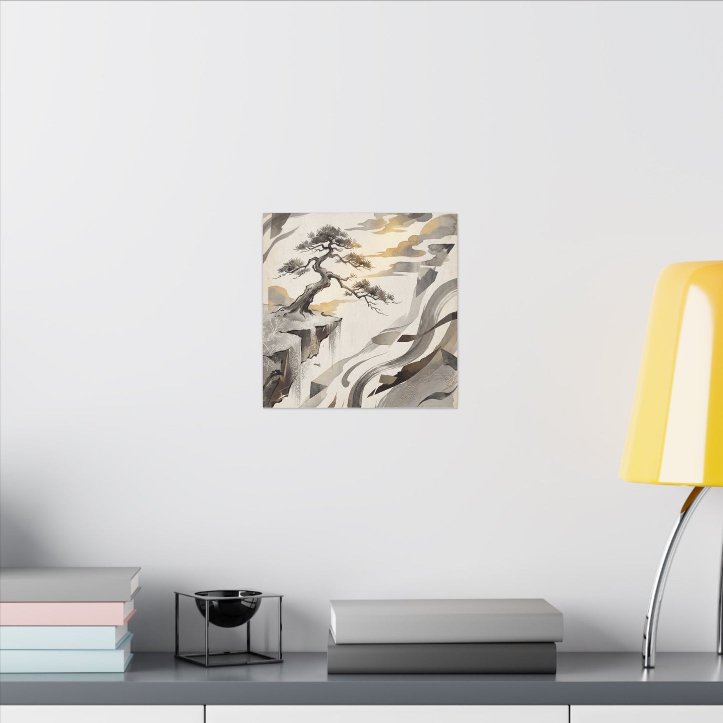 Golden Hour Pine Tree Canvas Art - Japandi Seijaku