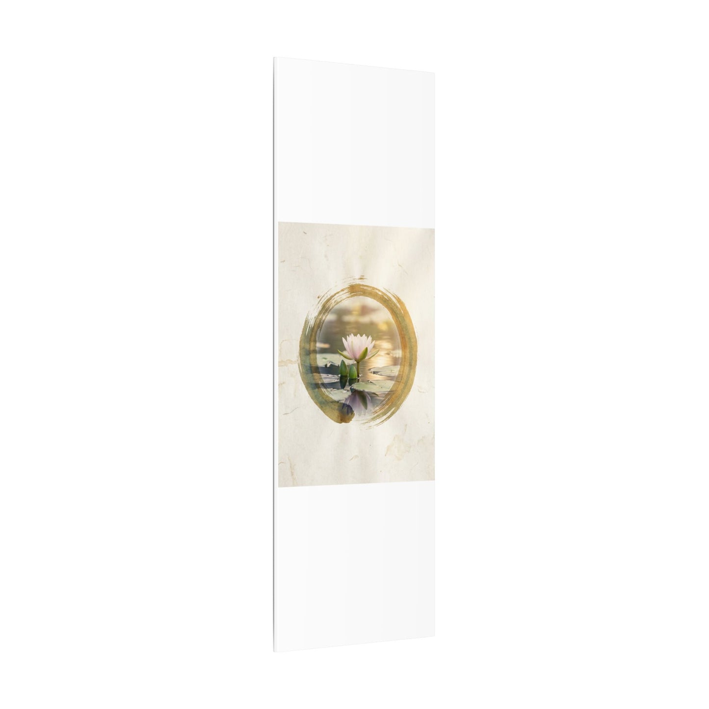 Peaceful Lotus Flower Canvas Art - Enso Zen
