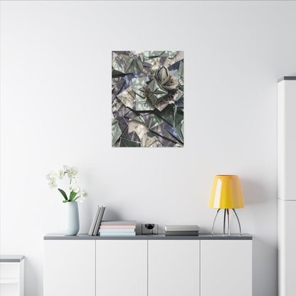 Shibui Paper Fold Canvas Art - Japandi Japanese Pattern