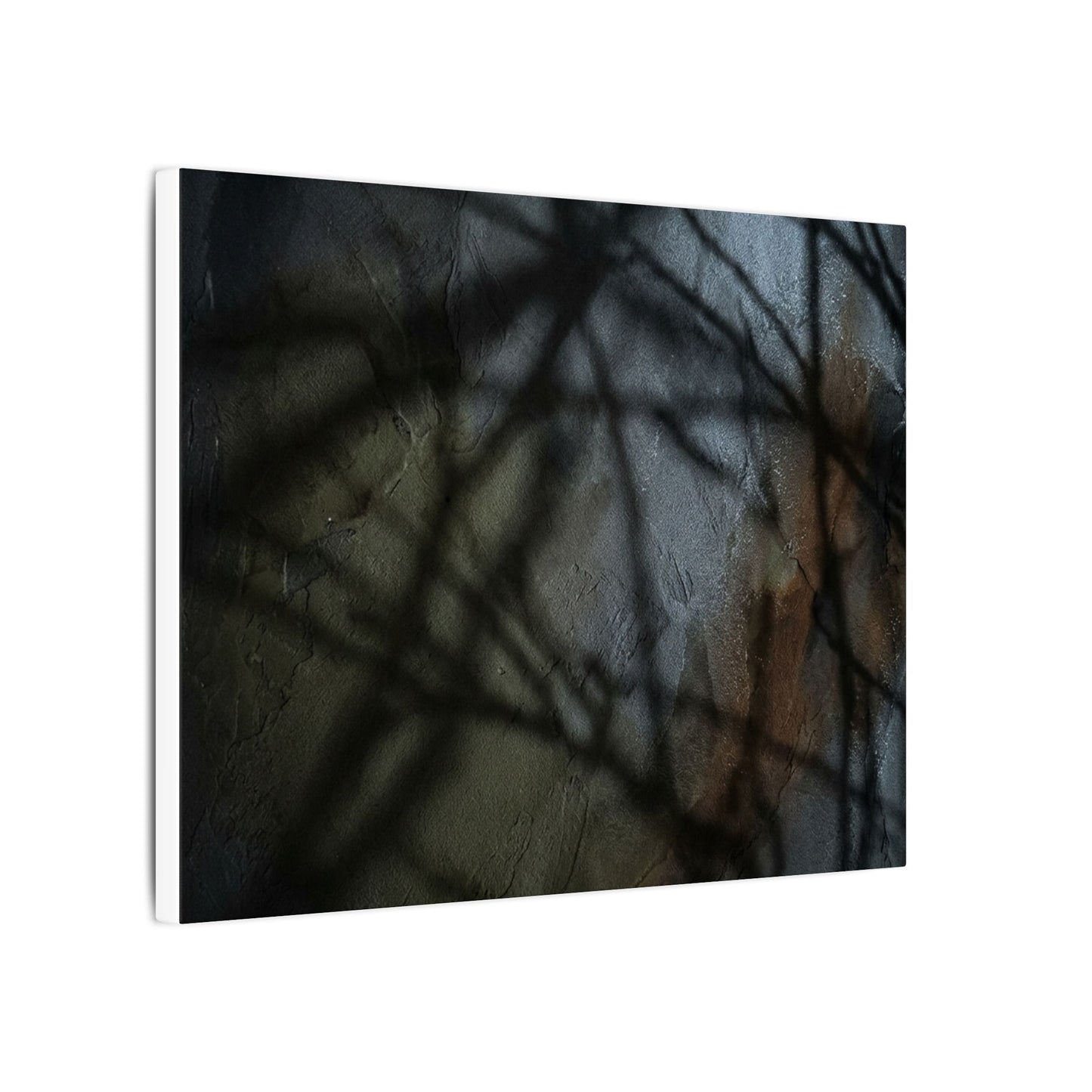 Shadow Play Dark Texture Canvas Art | Sophisticated Dark Japandi Art