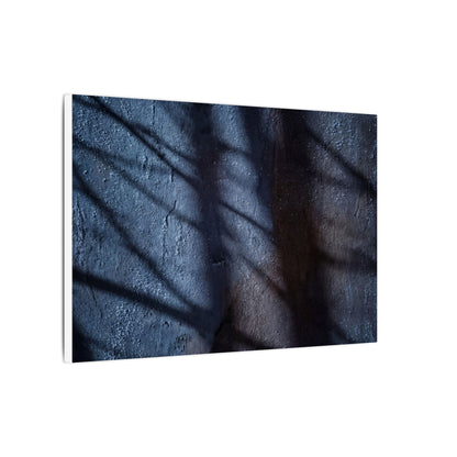 Dark Japandi Shadow Play in Moonlight | Moody Minimal Canvas Art