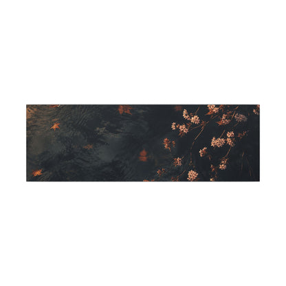 Golden Hour Cherry Blossom Canvas Art - Dark Japandi Kanso