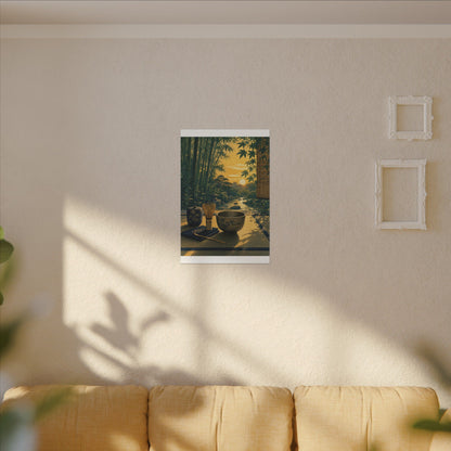 Ma Tea Ceremony Canvas Art - Zen Ukiyo E Inspired
