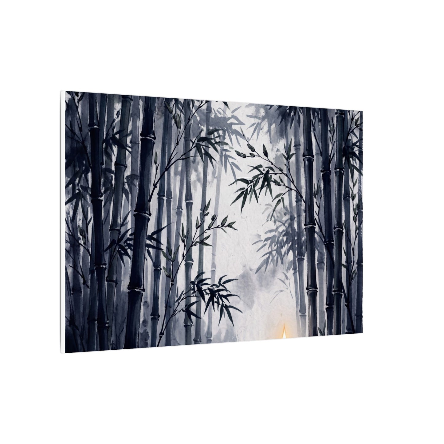 Tranquil Bamboo Grove Canvas Art - Sumi E Zen
