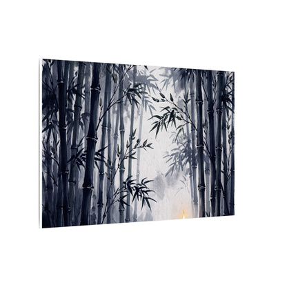 Tranquil Bamboo Grove Canvas Art - Sumi E Zen