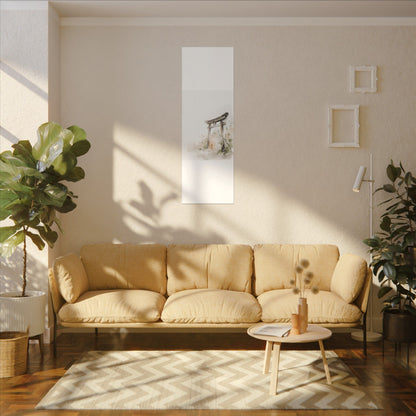 Fukinsei Torii Gate Canvas Art - Japandi Watercolor