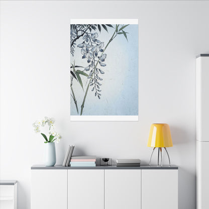Zen Wisteria in Moonlight | Ukiyo E Inspired Canvas Art