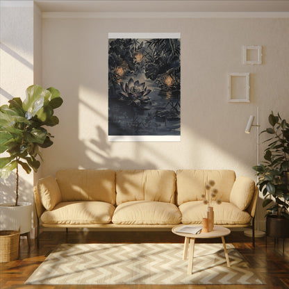 Fukinsei Lotus Flower Canvas Art - Zen Sumi E