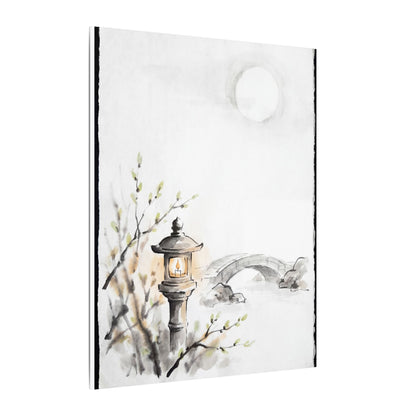 Moonlit Garden Spring Canvas Art | Zen Contemplative Design
