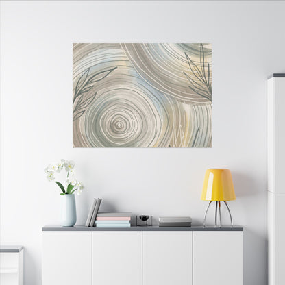 Kanso Water Ripple Canvas Art - Japandi Minimal Line