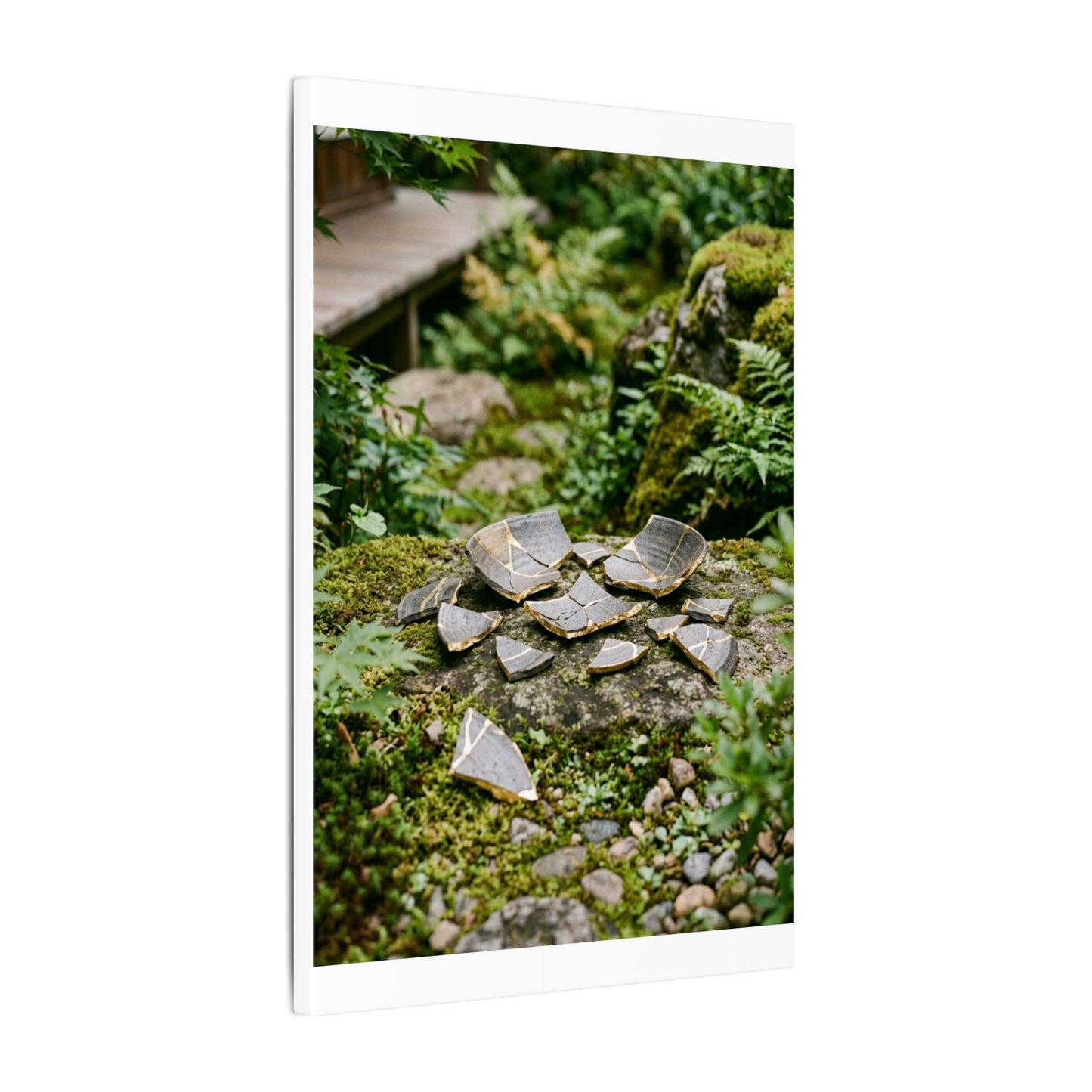 Summer Broken Pottery Gold Repair Canvas Art | Resilient Decor