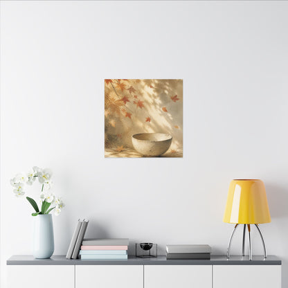 Japandi Ceramic Bowl in Dappled | Watercolor Canvas Art