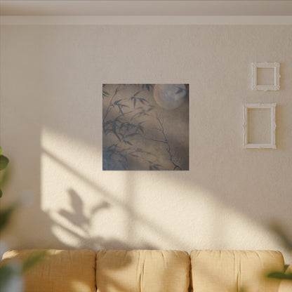 Shadow Play Canvas Art | Winter Japandi Japanese Pattern Art