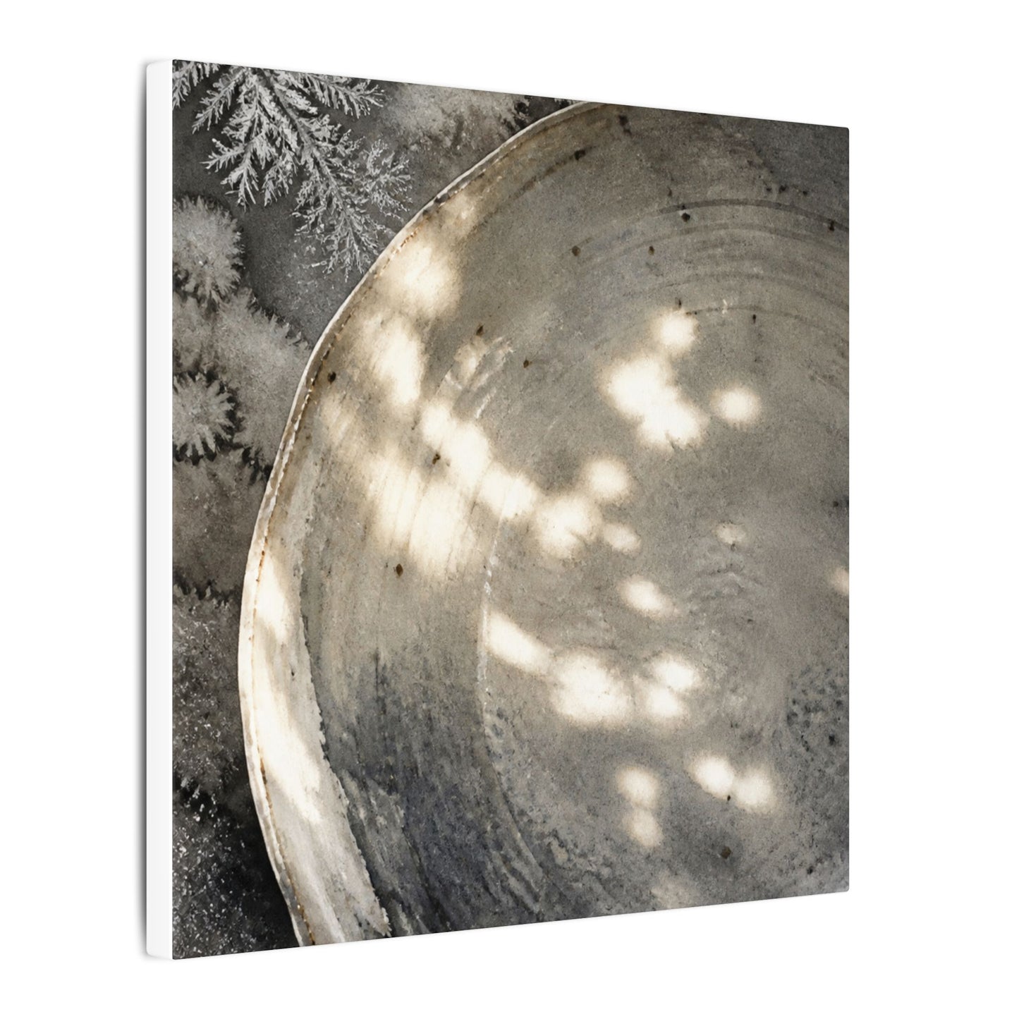 Ceramic Bowl Watercolor Canvas Art | Warm Japandi Art
