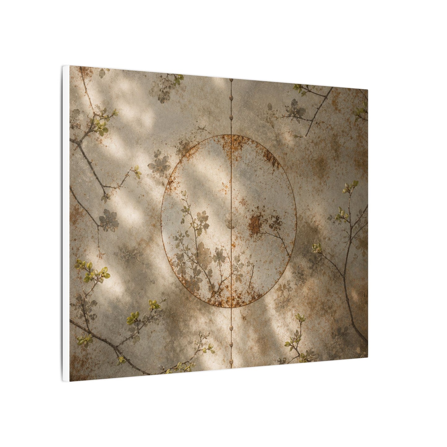 Japandi Rust Patina in Dappled | Japanese Pattern Canvas Art