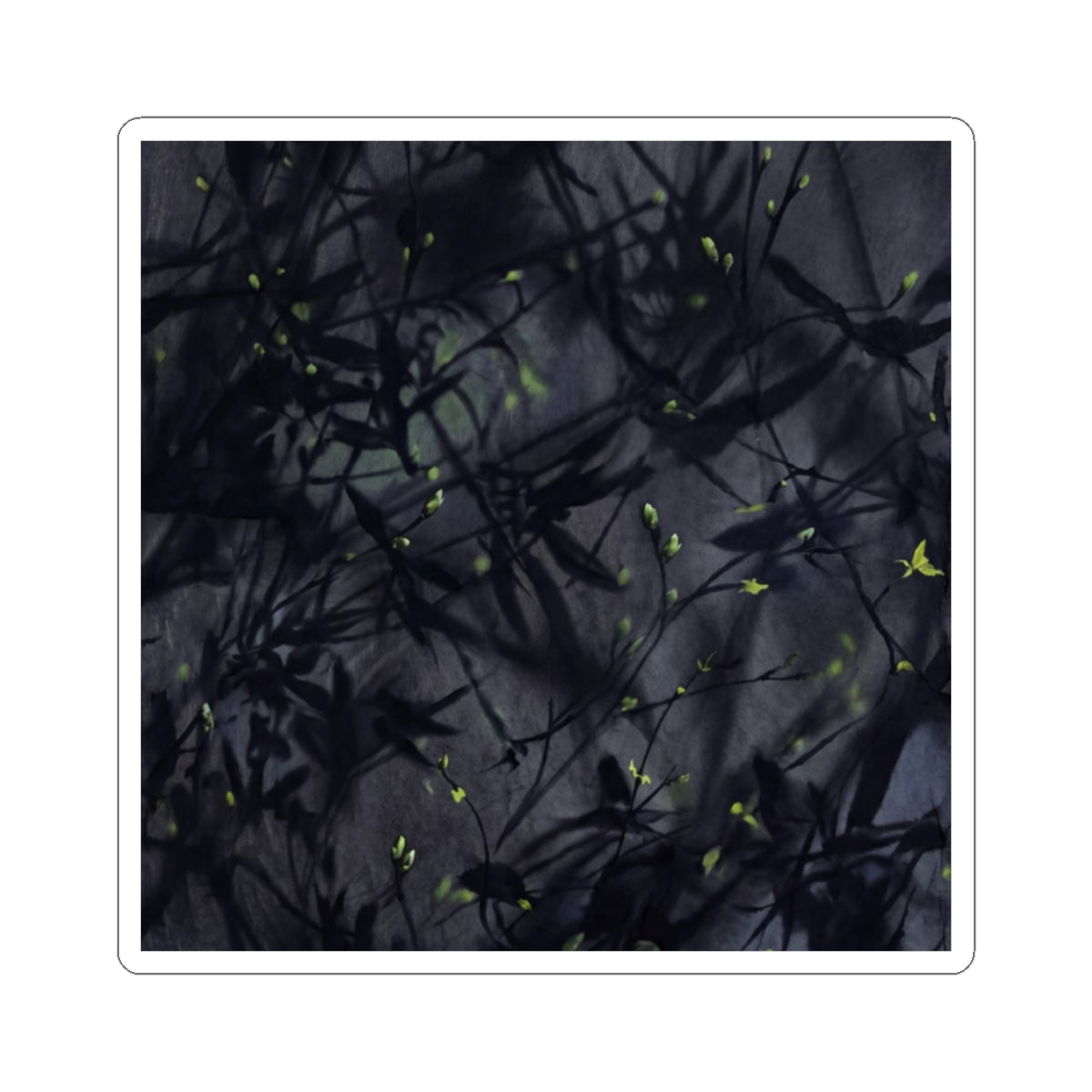 Bold Shadow Play Sticker - Shadow Zen Dark Japandi