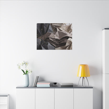 Neutral Paper Fold Canvas Art - Texture Japandi