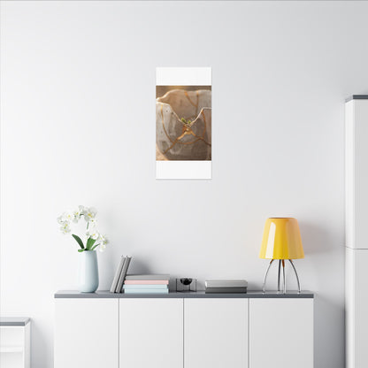 Golden Hour Broken Pottery Canvas Art - Japandi Kanso