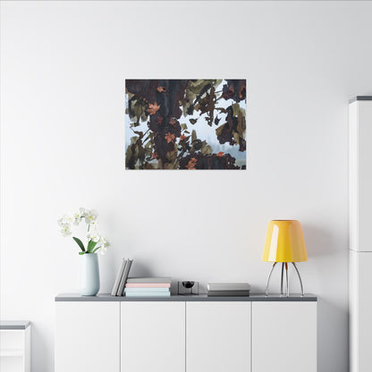Rust Patina Charcoal Ink Canvas Art | Sophisticated Dark Japandi Art