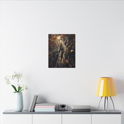 Pine Tree Autumn Canvas Art | Kintsugi Beautiful Design