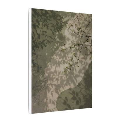 Neutral Shadow Play Canvas Art - Japanese Pattern Japandi
