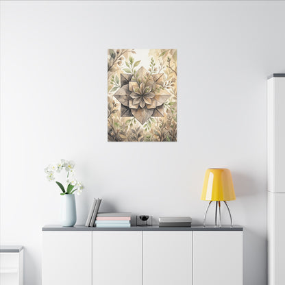 Warm Paper Fold Canvas Art - Watercolor Japandi