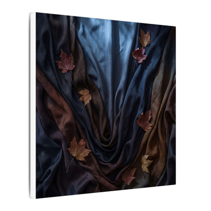 Silk Drape Canvas Art | Autumn Dark Japandi Moody Minimal Art