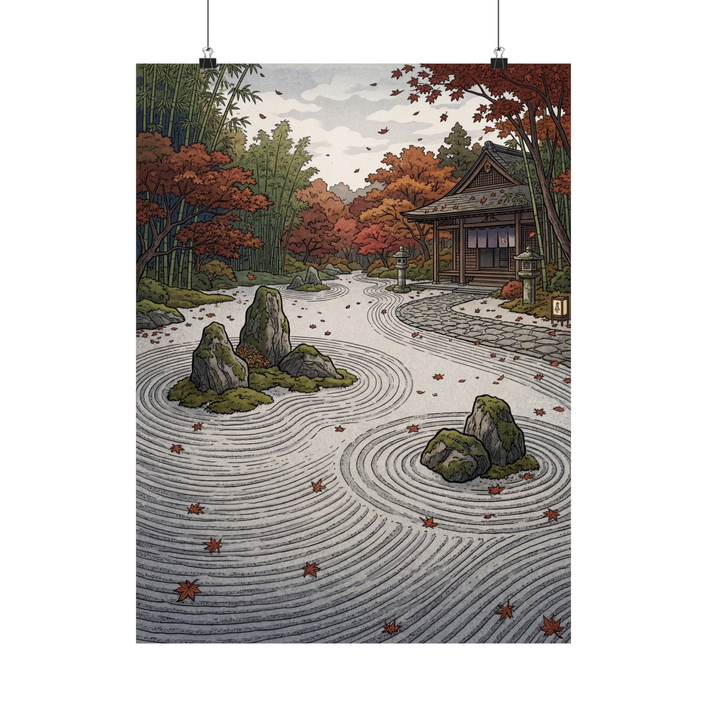 Overcast Silk Drape Wall Art Print - Zen Shibui Art Print