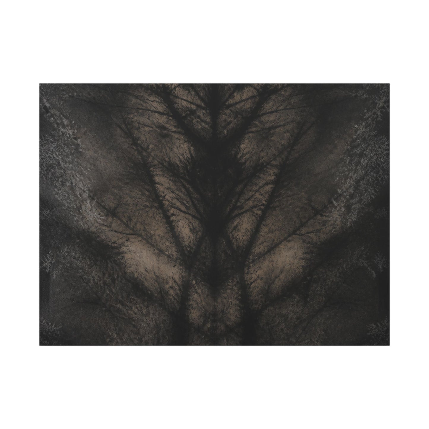 Seijaku Shadow Play Canvas Art - Dark Japandi Charcoal Ink