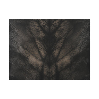 Seijaku Shadow Play Canvas Art - Dark Japandi Charcoal Ink
