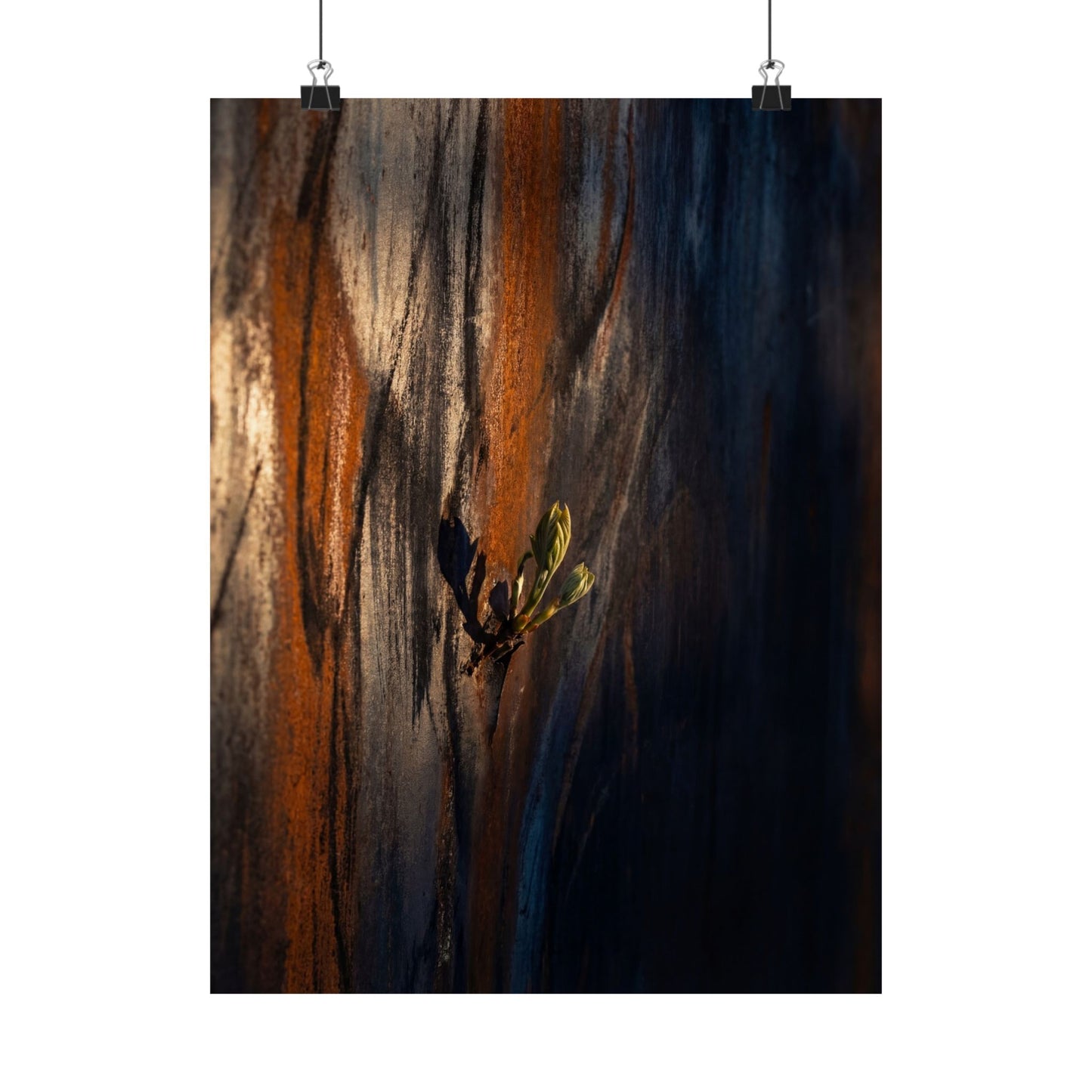 Rust Patina Spring Wall Art Print | Dark Japandi Sophisticated Design Art Print